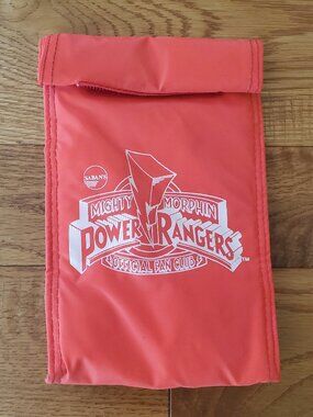 Vintage Mighty Morphin Power Rangers official fan club Power Lunch Insulated Bag